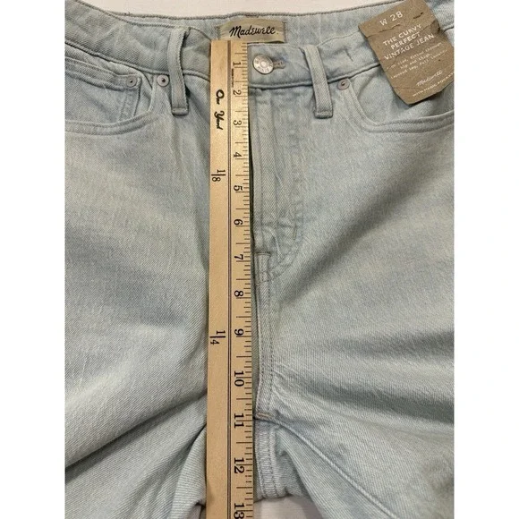 Madewell The Curvy Perfect Vintage Jeans Women's Sz W28 New With Tags Light Wash - Picture 13 of 16